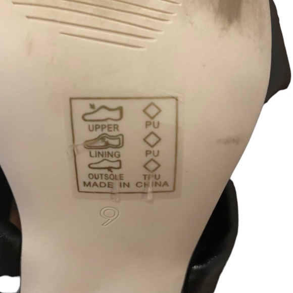 Azalea Wang Black Open Square Toe - Size 9 - Picture 8 of 9